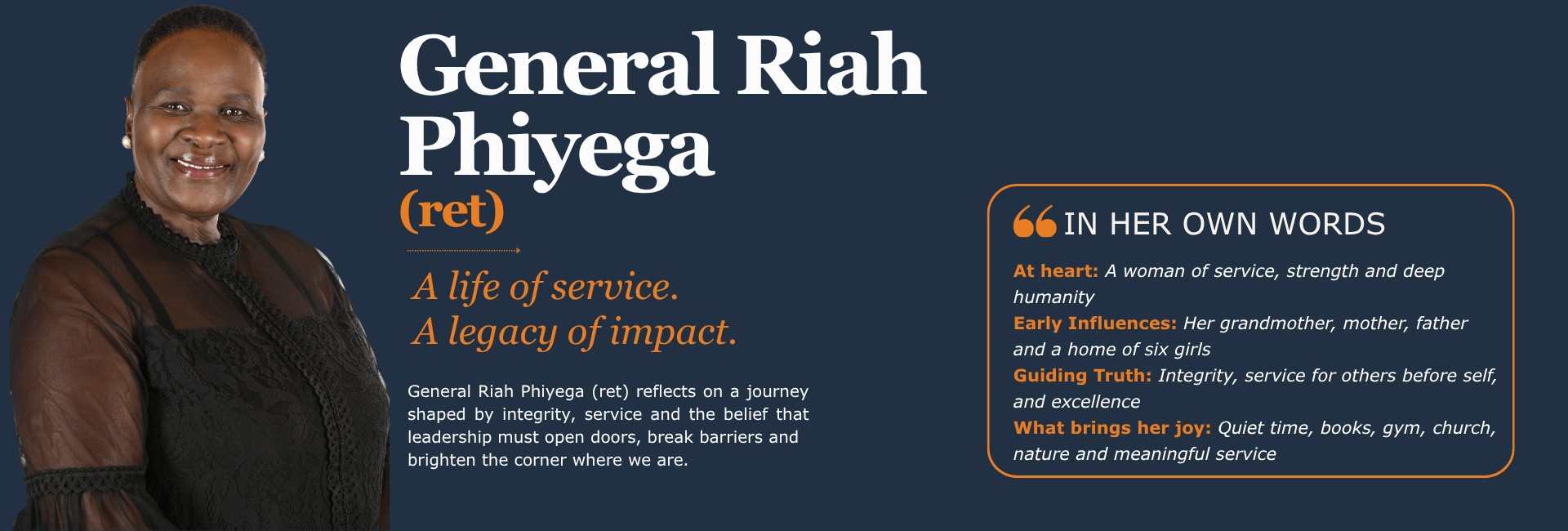General Riah Phiyega